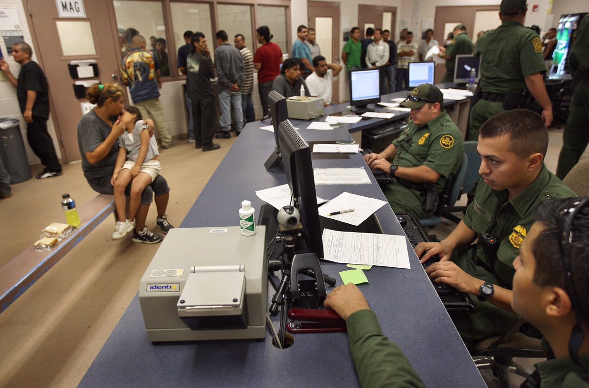 US Border Patrol processing centers are often referred to by migrants as “hieleras” - ice boxes. After a Guatemalan girl, 7, died of dehydration after being taken into BP custody, facilities and procedures are under review. #gettyimages #archive #gettyimagesnews #Immigration