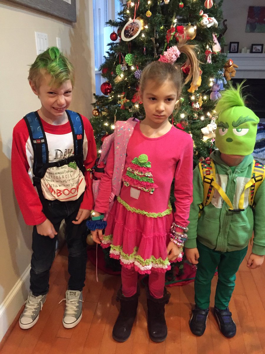 We are al ready for Grinch Day at #WEInKaty and counting down for end of the year #Grinch #elevendaysbeforechristmas