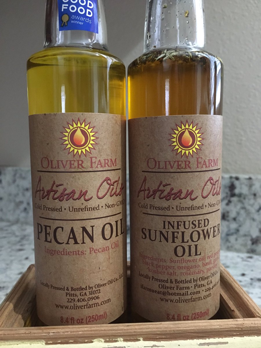 Our <a href="/oliverfarm/">Clay</a> oils arrived safe &amp; sound yesterday. Can’t wait to put them to good use. Thanks, Clay! Thanks also to @tastemakersAPT &amp; <a href="/cat_neville/">Catherine Neville</a> for introducing us! <a href="/TheNineNetwork/">TheNineNetwork</a>