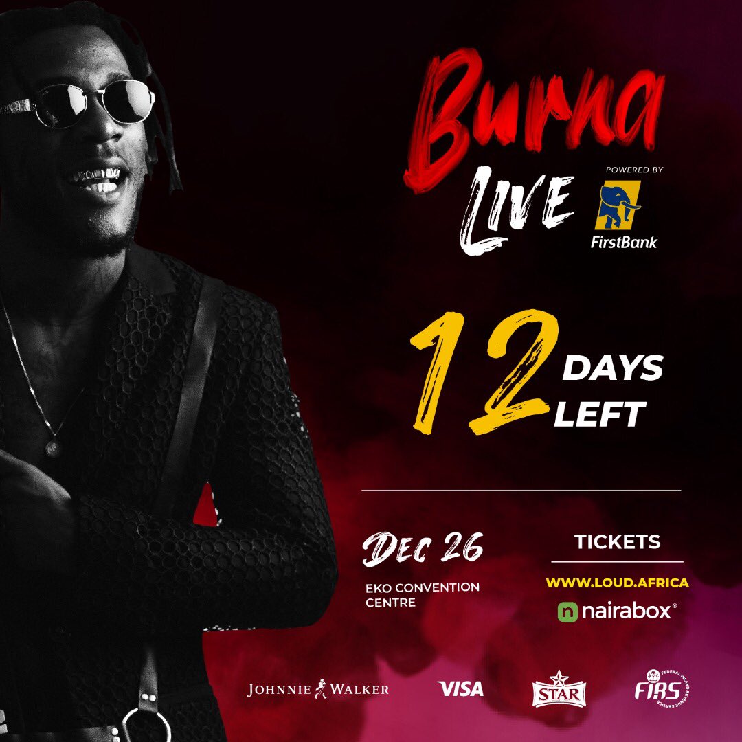 MBmatic's tweet photo. #BurnaLivein12Days and the way I see #BurnaEverywhere is giving me joy. @burnaboy for PRESIDENT please 🙏🏽
Go to https://t.co/ErpTWlqFB3 to get your tickets.
Also make your #BurnaDP here
https://t.co/AwXYm798bP and stand a chance to win Free tickets. #BurnaLive https://t.co/Ml6BdEsJlD