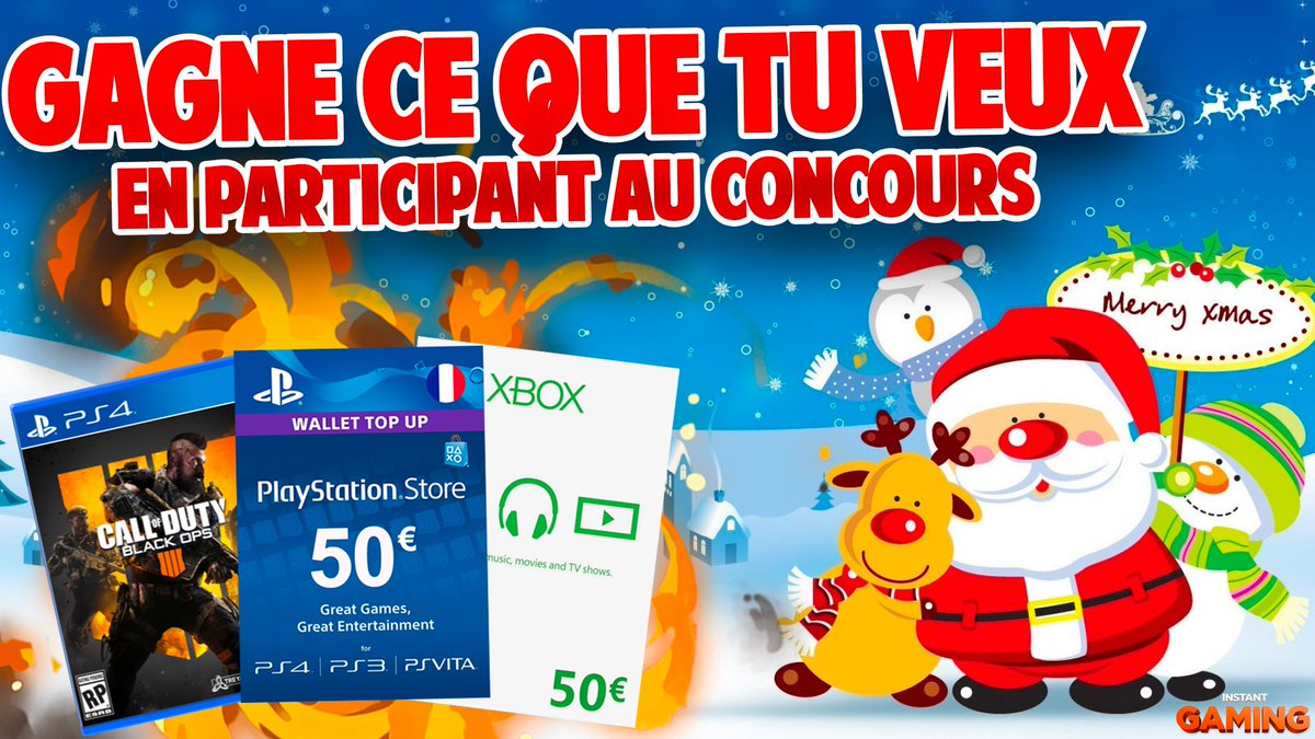 VinceTPS's tweet photo. 🎅 C'EST NOËL ! 🎅
Tente de gagner...ce que tu veux (carte PSN, carte XBOX Live, jeux, etc.)!
➡️ RT ce Tweet
➡️ Participe ici : https://t.co/JMrmgUvVPo https://t.co/q0maEooIJB