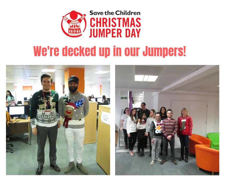 ProgressiveMon1's tweet image. Rudolph's lighting up our office!
 
It's #ChristmasJumperDay and were raising money for Save the Children International. Great turnout from the team and some fab novelty Jumpers. 
 
#UnsecuredLoans
#XmasJumper