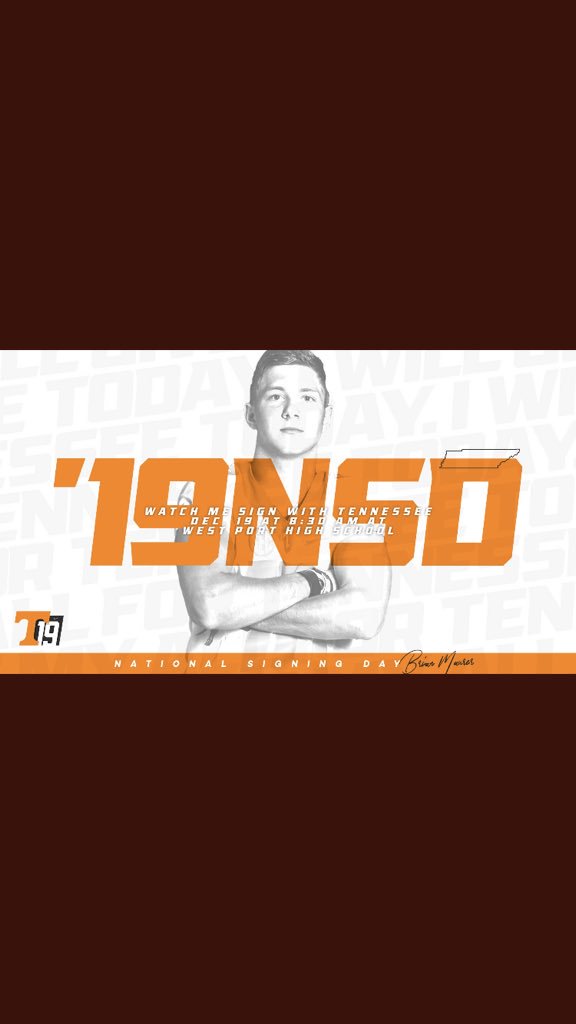 maurerera_2's tweet image. I will be signing My National Letter Of Intent to play football at the University of Tennessee Wednesday (12/19) at Westport Highschool in the den , 8:30 AM anyone is welcome to come , Go vols !