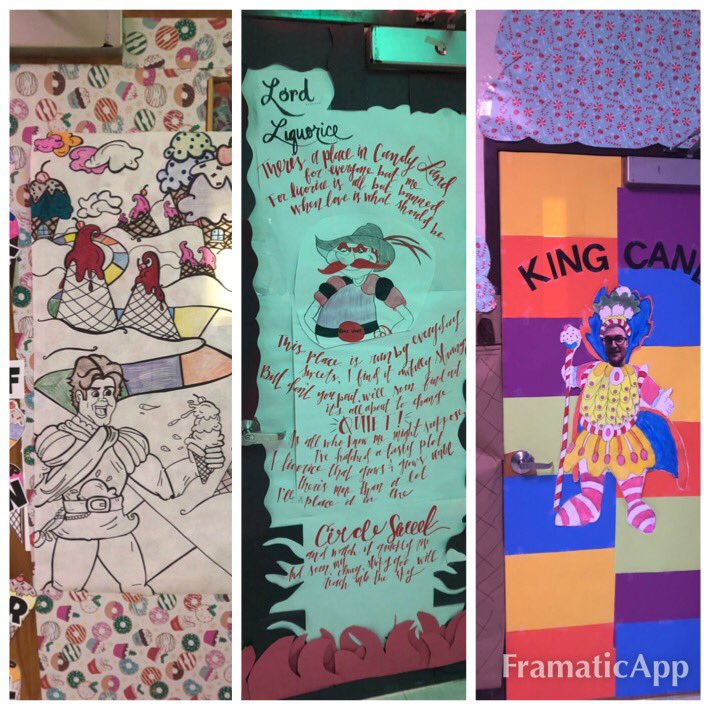 Melissa_Walsh7's tweet photo. Love how the Upper House teachers rocked out #CandyLand for the Holiday Hallway Decorating Competition.  It looked amazing!! 💙❤️ https://t.co/hSmzYIwznv