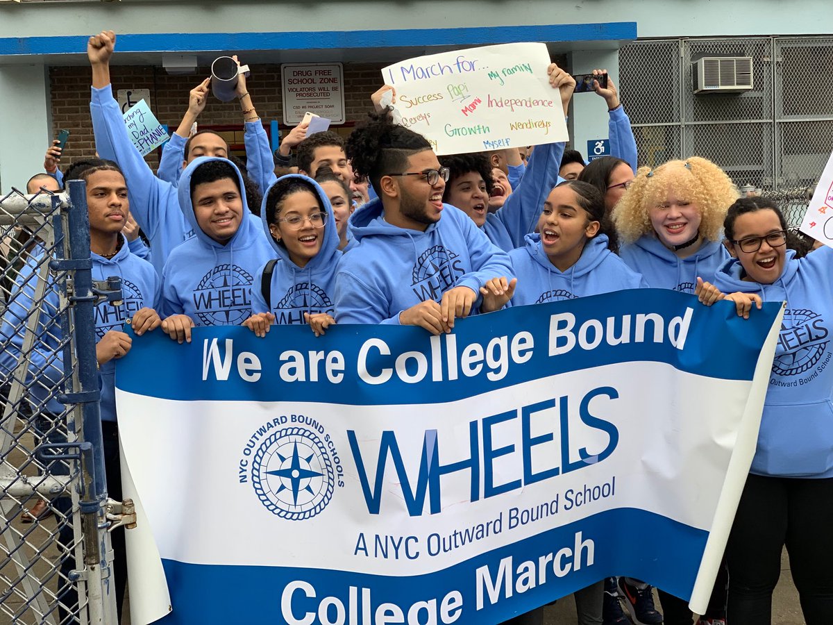 Here they come! <a href="/wheelsnyc/">WHEELSnyc</a> <a href="/ELeducation/">EL Education</a> #collegemarch