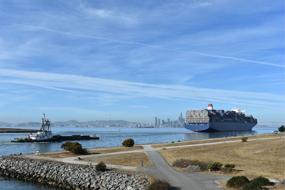 Check out this wonderful view from the Port of Oakland!