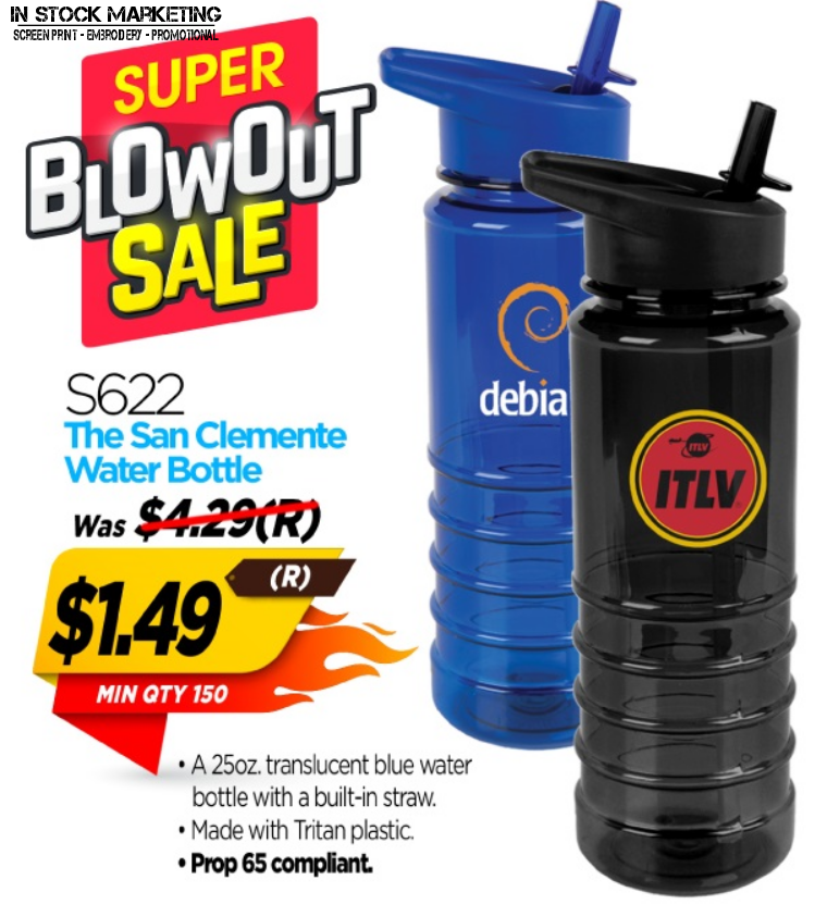 ISMpromo's tweet photo. San Clemente Water Bottle BLOWOUT- $1.49 ea
#sportsbottle #sportsbottles #25oz #builtinstraw #prop65compliant #prop65 #waterbottle #BLOWOUT
#promotional #whilesupplieslast #branding #Gym #workout #cycling #fishing #running
Inquiries
734-855-4271
orders@ismarketingservices.com https://t.co/9nifP1Dalt