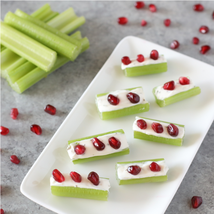 dandy_fresh's tweet image. For a simple and festive #appetizer to serve during #holiday entertaining season, stuff #celery with cream cheese and top it off with fresh #pomegranate arils! #happyholidays #healthyholidays