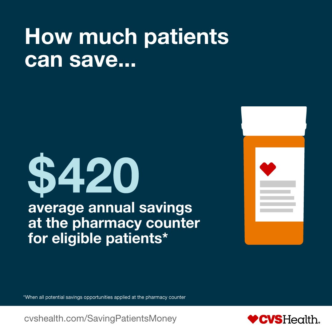 CVSHealth's tweet photo. The Rx Savings Finder tool shows pharmacists available cost savings for patients right at the pharmacy counter. #shoporg18 @shoporg @NRFnews https://t.co/fYwZts7pEj https://t.co/Ll83oFoOoc