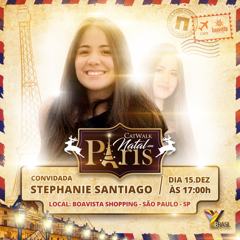 catwalkbrasil's tweet image. Você vai perder? A cantora e atriz, @stephaniesantiagoo , que participou do musical "A Megera Domada", estará por lá mostrando todo seu talento! :D

#CatwalkBrasil #NatalemParis #MaxFama #EscoladeModelo #Moda #Fashion #Desfile #AgênciadeModelos #AgênciadeModelosInfantil