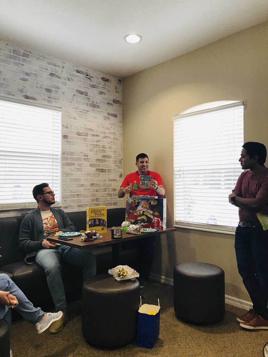chasmcomm's tweet image. White elephant gift exchange and birthday celebrations at the office today. #greatteammoments