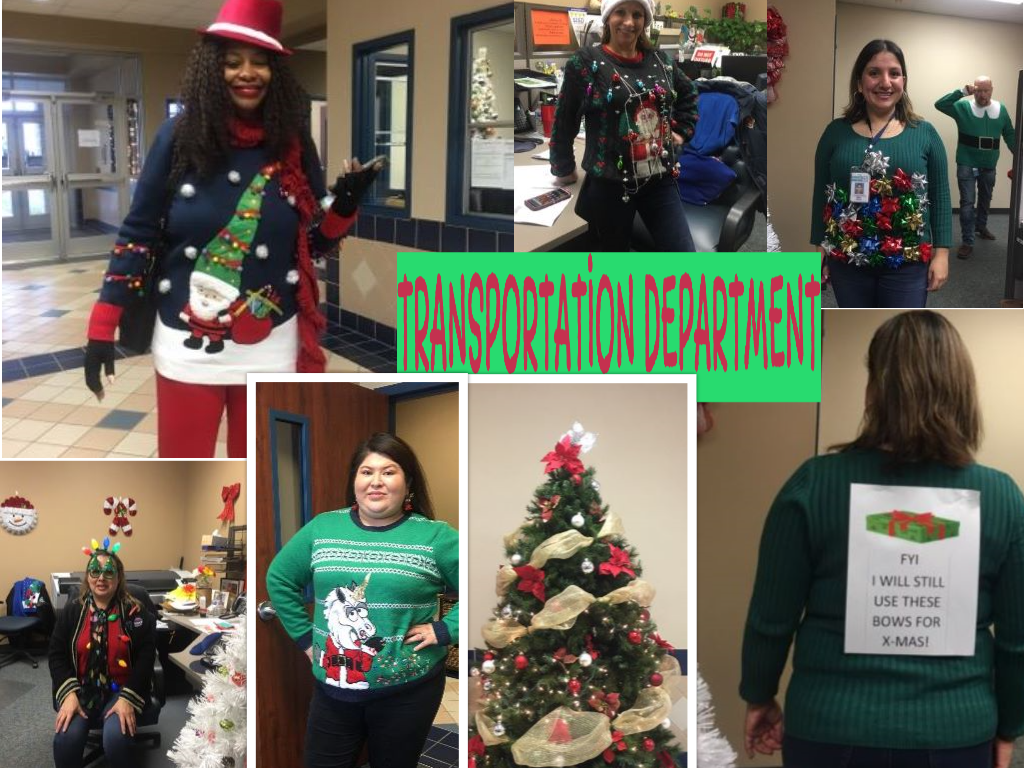 IsdDepartment's tweet photo. #SweaterSpring SPRING ISD TRANSPORTATION DEPT is ready for some Competition! https://t.co/uP2zWBiEP6