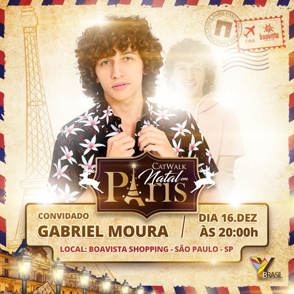 catwalkbrasil's tweet image. Quem também estará no @catwalkbrasil Natal em Paris é o ator @gmoura , de Malhação Vidas Brasileiras. Não percam! 😱😱😱❤️ Fiquem por dentro de tudo o que acontece nas nossas redes sociais!

#CatwalkBrasil #NatalemParis #MaxFama #EscoladeModelo #Moda #Fashion #Desfile