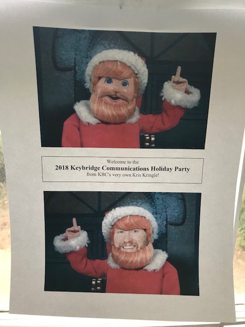 2018 holiday party, commence! #yankeegiftswap #jeffgoldblum #kriskringle