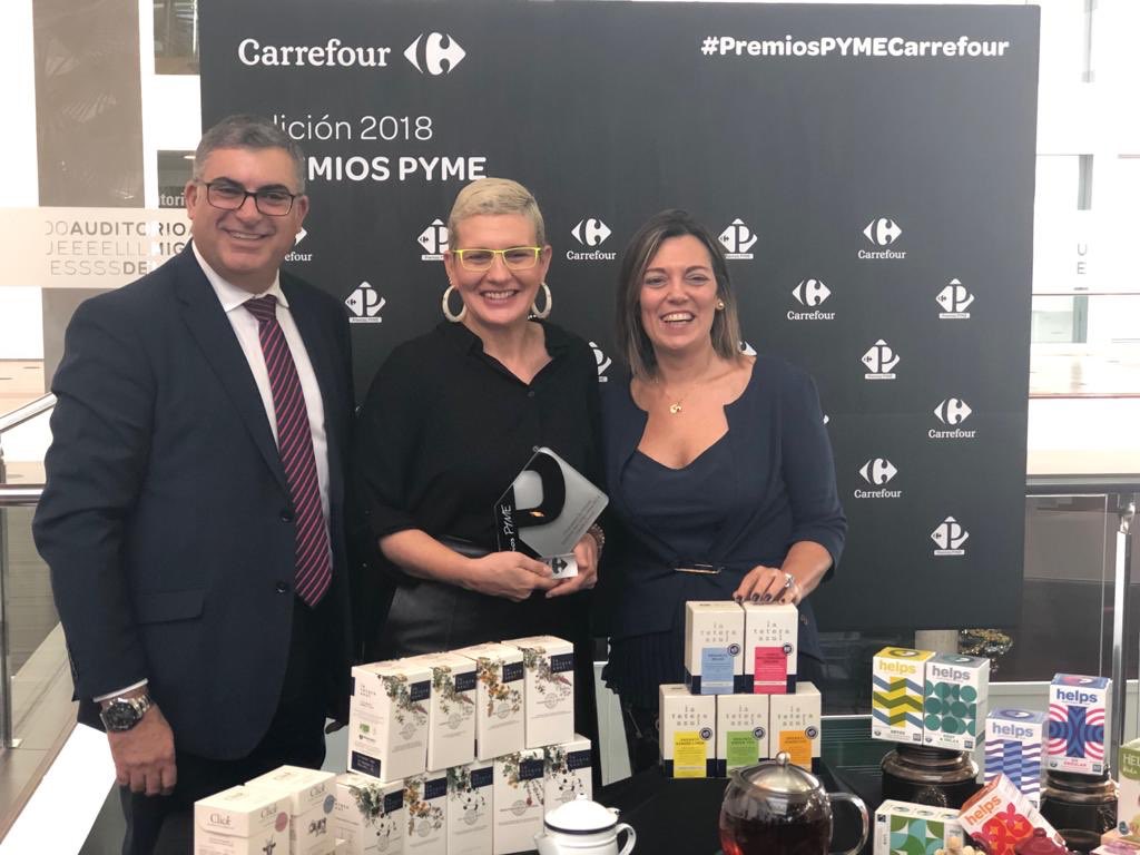 Muchísimas gracias @CarrefourES por vuestro reconocimiento como empresa innovadora 2018. Gracias por vuestra apuesta por CyL. #JuntosSomosMasGrandes @milamarcos08 @Vitartis @Pharmadus #Bierzo @LeonUPildefe @APDasociacion @eleonp @isaresina @PedroRuizPCR @MayoSoraya @penchoha
