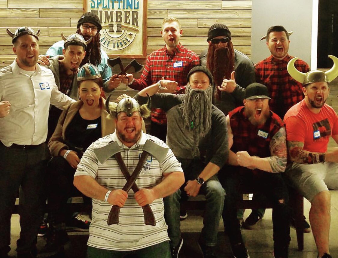 AxeThrowingTuc's tweet photo. It was awesome having the guys from @Enterprise in for some team building! https://t.co/y6TVWABqnp
