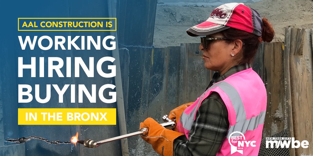 BestforNYC's tweet photo. AAL Construction, a NYC M/WBE, has grown their business by taking advantage of workshops, networking, and access to resources offered by city agencies. Learn about more thriving businesses who are having a positive impact on their local communities: https://t.co/5RvEXEu9pu https://t.co/rOZCAUu4pU