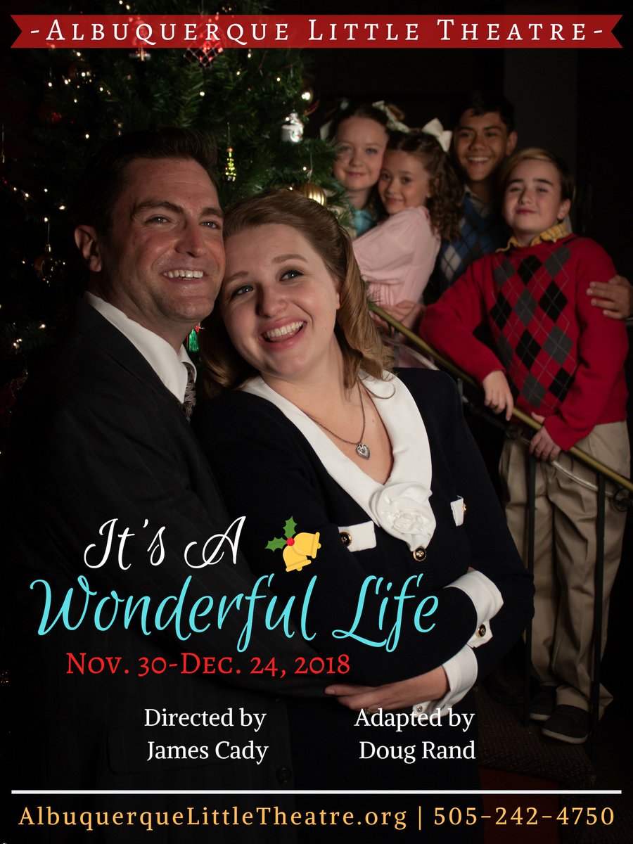 ABQliltheatre's tweet photo. It's time to get into the holiday spirit! Call NOW to make your reservations for IT'S A WONDERFUL LIFE! 505-242-4750 x2! Join us for this Holiday Tradition, LIVE on the ALT stage!
#Theatre #ABQ #NM #Local #ThingsToDo #BellRings #AngelWings https://t.co/aoD8krPBoS