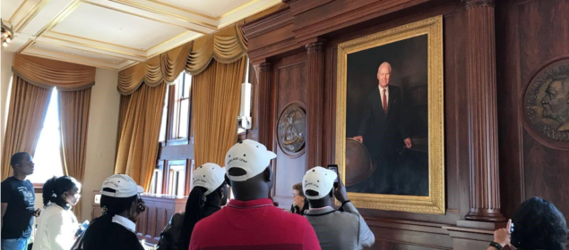 CP4Dev's tweet photo. “You might not be born a leader, but you can learn to be a good one.” CP is working with @ucdavis to document the accomplishments of the @BorlaugLEAP program &amp; its fellows. Read about CP's visit to the @WorldFoodPrize with future leaders in #agriculture. https://t.co/J3nb2ZU4vr https://t.co/SPrAKqWapW