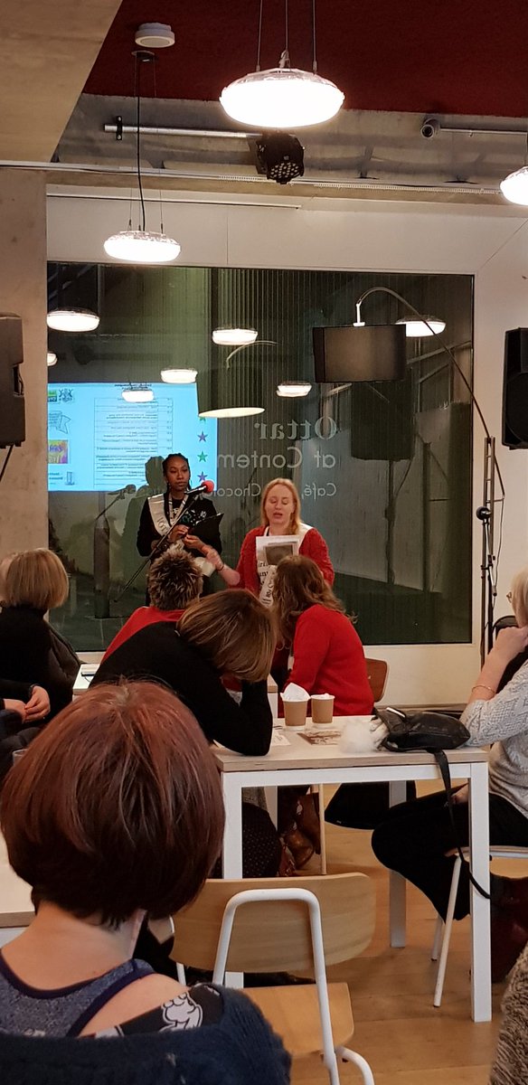 Great to hear from Nikki from <a href="/ROAR_au/">auROARa</a> and <a href="/SomewhereParty/">The Party Somewhere Else</a> about the arts arm of the #CentenaryCitiesNottm project #Vote100 #VotesandVoices