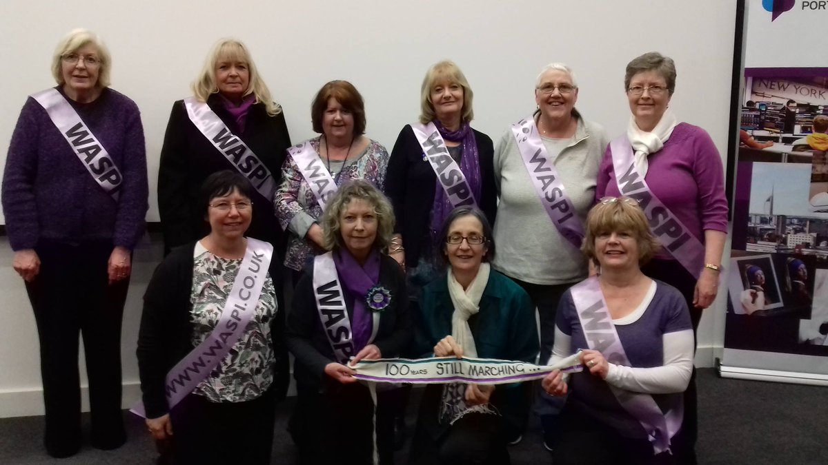 Today @OurEmmeline was unveiled.  Now, 100 years since some women voted for the first time, the struggle for true #Equality continues.  @WASPI_Campaign is #StillMarching for #StatePension justice.  Thank you @HelenPankhurst for your support.  #WASPI #RiseUpWomen #Vote100