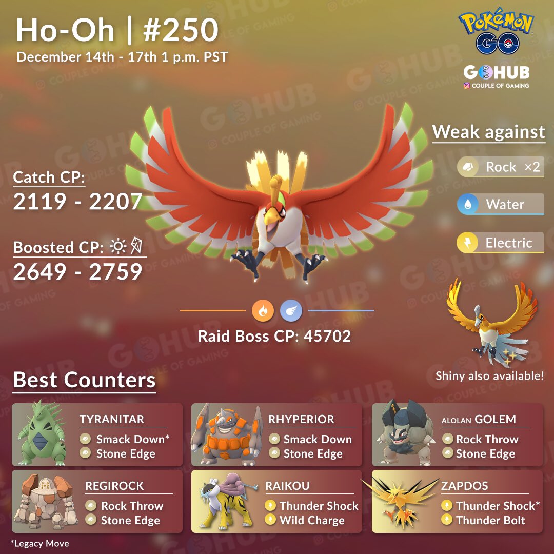 Lugia & Ho-oh - Shiny Ho-oh e-e #Lugia