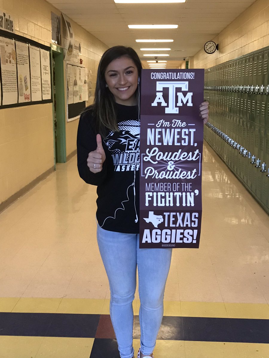 WEHSAVID1's tweet photo. Congratulation #WEHSAVID student Katelyn Rodriguez for being accepted in Texas A&amp;M University!! #Aggiebound @katelyn_marieee https://t.co/MbiNym0qbX