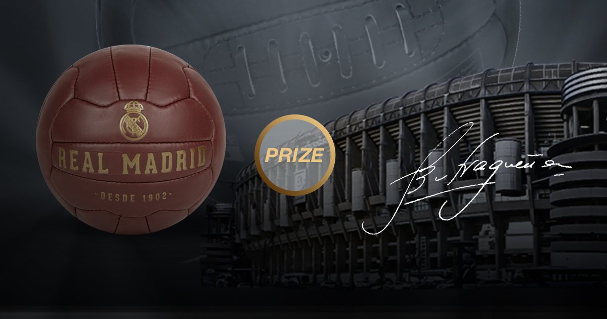 ⚽✍ Participa en nuestro quiz histórico y gana un PREMIO único: ¡El balón Crest Heritage Football firmado por @ButraguenoRM!
ENTRA 👉 http://bit.ly/Quiz_ESP