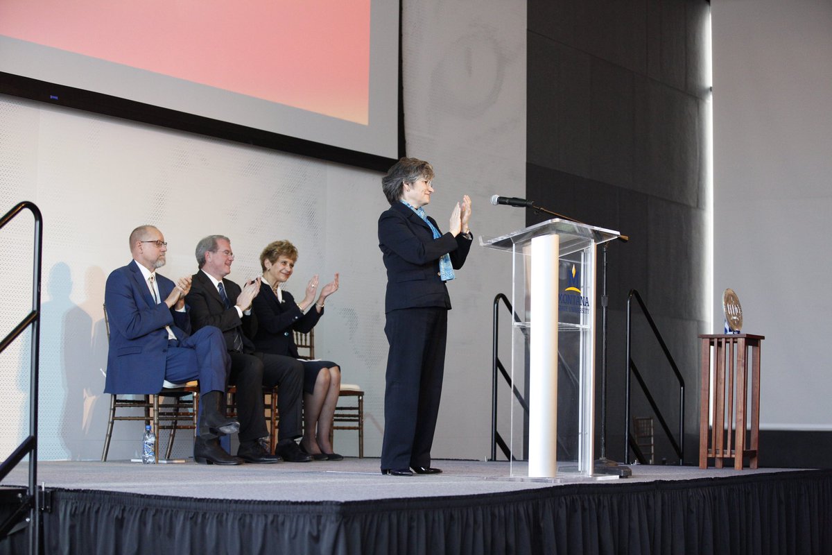 montanastate's tweet photo. “And, this all began with the vision and generosity of a true Bobcat. Please join me in watching this salute to our friend, Norm Asbjornson,” said MSU’s President Waded Cruzado. https://t.co/vxmS2paPex
