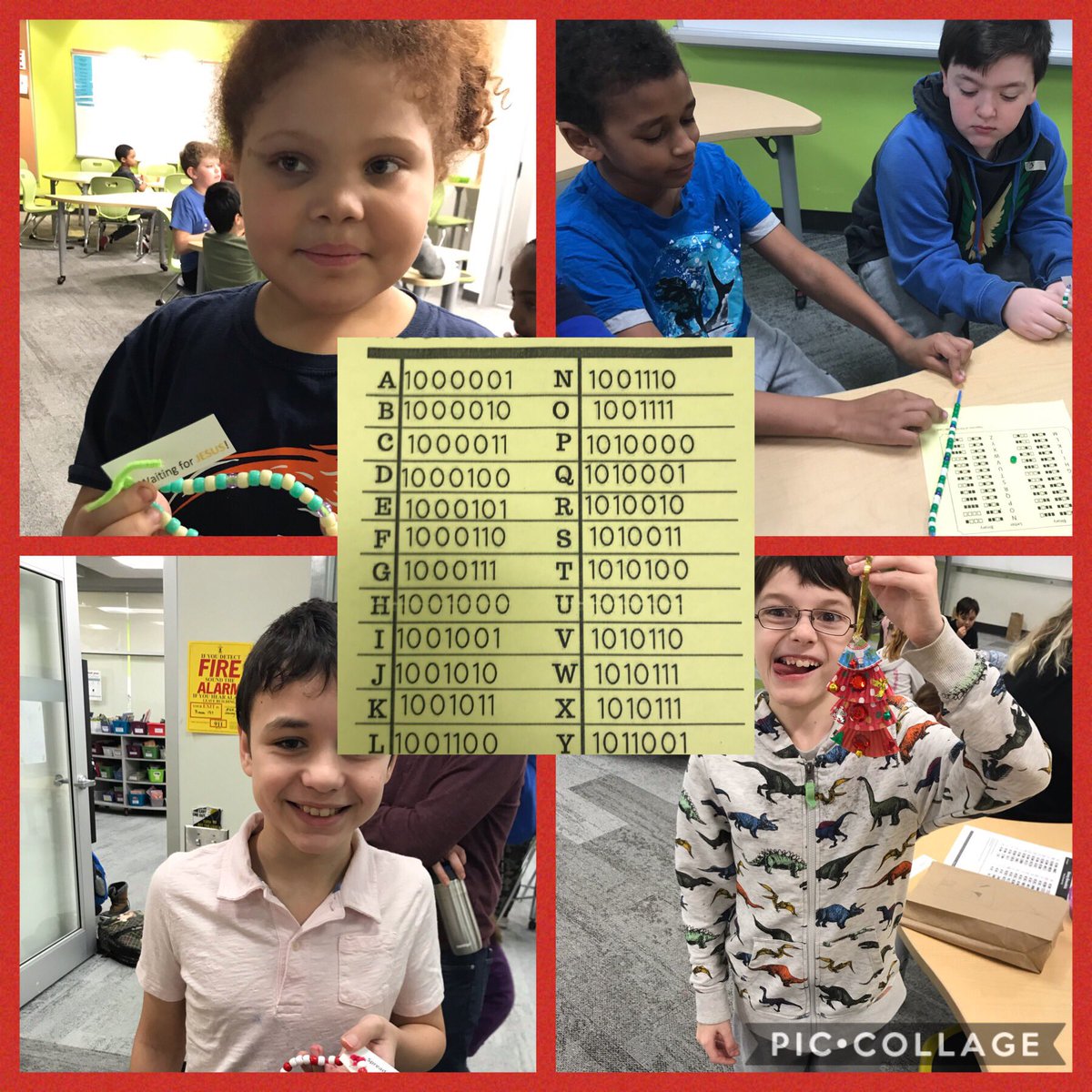 MsBuragina's tweet image. Christmas Craft Day @alcdsb_stfa included some unplugged #binarycoding using beads! Ms. B and Mr. S were #coding too! #ZeroOne @3_5Wolfpack @ALCDSB #communitybuilding #Kidscoding