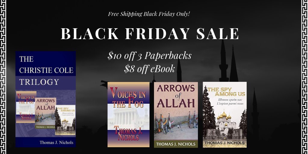 Book Sale! Don't miss this thrilling spy series written by ex Police Chief Tom Nichols. #FiveStars #BlackFridaySale #booksale Paperback: http://geni.us/ThomasJNichols #Ebook: http://geni.us/SocialTrilogy