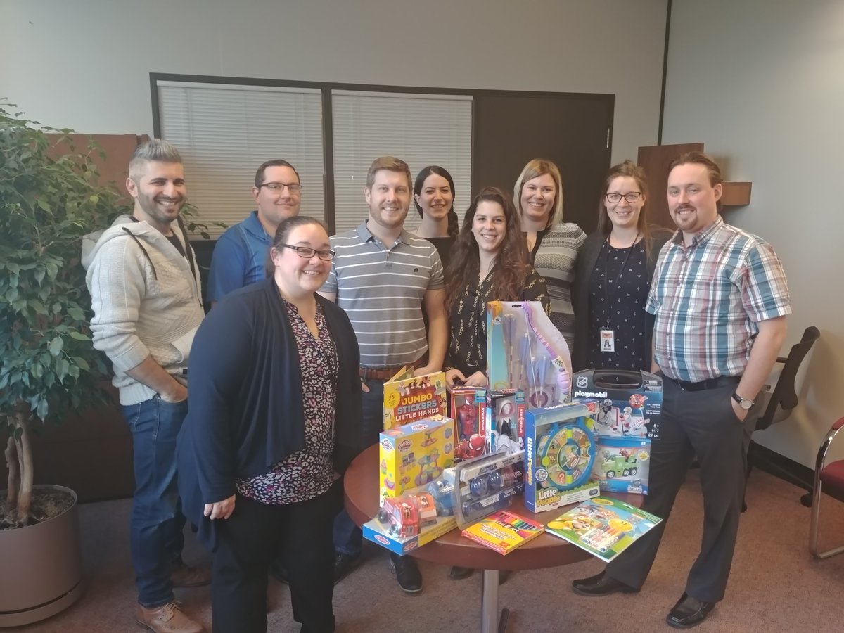 Our team at @greatwestlifeca did a secret Santa today, giving gifts that our 5 year old selves would play with... We will be donating all these toys to @_Merrymount_, as we feel every child deserves a gift under the tree! #workfamily #givingbackfeelsgood #happyholidays #ldnont