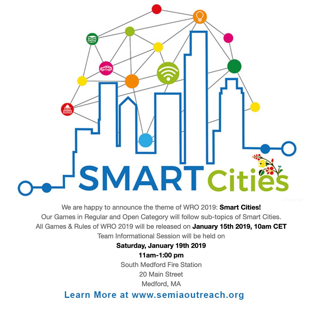 Join us at the World Robot Olympiad Kick-Off meeting on January 19, 2019 to learn more about getting your child excited about #robots and #coding. Learn more here: eventbrite.com/e/world-robot-… . #WRO2019 #WROKickoff #WRORobots #WROSTEM