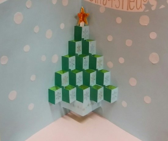空色羊 画用紙と折り紙で作ったクリスマスカード 星は普通に貼った方が良かったかも でも満足 空色羊 画用紙と折り紙で作ったクリスマスカード 星は普通に貼った方が良かったかも でも満足