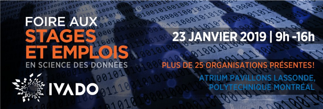 IVADO_Qc's tweet photo. Passez nous voir à la Foire aux #stages et #emplois @IVADO_Qc le 23 janvier aux Pavillons Lassonde @polymtl! De belles opportunités de stages avec 40+ exposants vous attendent! https://t.co/JOsoBJYRNG https://t.co/sKoJPQQ2AR