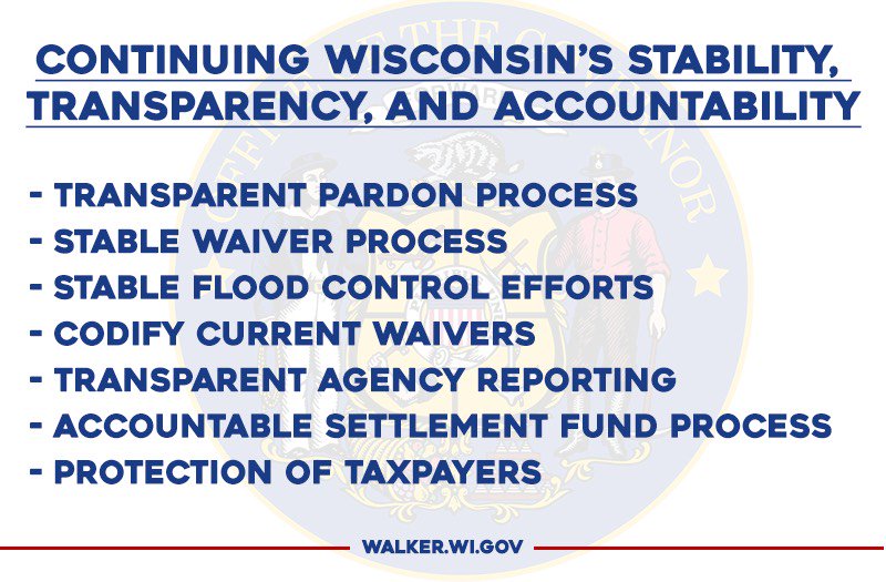 These bills increase transparency, accountability, stability, and protect the taxpayers of Wisconsin.