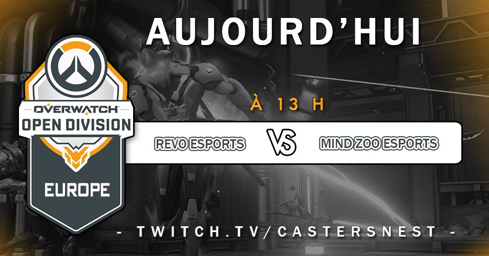 ► Open Division 🏆

La 2e semaine du <a href="/owpathtopro/">Overwatch Path to Pro</a> commence cet après-midi ! 

| 13h - <a href="/RevoEsportsGG/">Revo Esports</a> vs Mind Zoo Esports 

→ twitch.tv/castersnest ←
