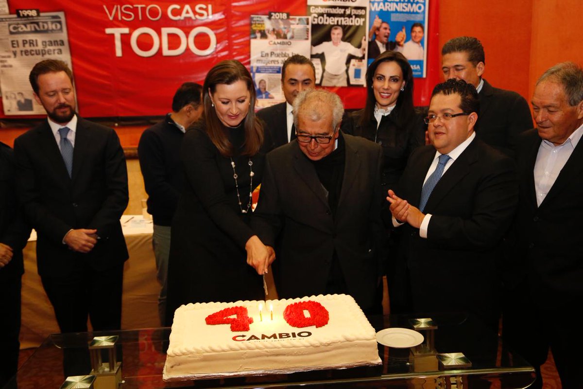 Martha Erika Alonso (@marthaerikaa) on Twitter photo Mi reconocimiento a <a href="/Diario_Cambio/">Diario Cambio</a>, a su Director General <a href="/Nigromanterueda/">Arturo Rueda</a>, a las y los reporteros, fotógrafos, editorialistas, a sus ex directores, y a todo el equipo que ha hecho y hace posible que hoy estemos celebrando su 40 aniversario. ¡Muchas felicidades! Mi reconocimiento a <a href="/Diario_Cambio/">Diario Cambio</a>, a su Director General <a href="/Nigromanterueda/">Arturo Rueda</a>, a las y los reporteros, fotógrafos, editorialistas, a sus ex directores, y a todo el equipo que ha hecho y hace posible que hoy estemos celebrando su 40 aniversario. ¡Muchas felicidades!