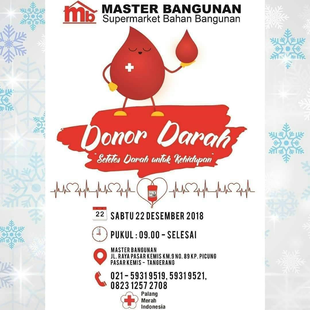 #INFO #DonDar #Tangerang | 22 Desember 2018 | 09.00 - selesai | Master Bangunan. Jl. Raya Pasar Kemis Km.9. No. 89 | <a href="/june_bfl/">June Malkan</a> cc <a href="/MI_Tangerang/">MILITAN 096</a> <a href="/InsideTangerang/">Seputar Tangerang</a> <a href="/tng_tv/">TangerangTV</a> @zonatangerang @_infoTangsel <a href="/Kota_Tangerang/">KOTA TANGERANG</a> <a href="/BFLTangerang/">BFLChapter Tangerang</a> <a href="/pmi_tangerangct/">PMI Kota Tangerang</a> #YukDonorBareng #YukDonorDarah