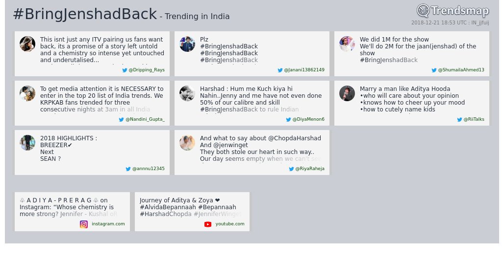 Promise Day 28:  @aniruddha_r sir, we are fighting & expressing our pain through all ways we know. Yesterday we trended  #BringJenshadBack , please don't let our voices go unheard. Please bring them back!   #Bepannaah  @jenwinget  @ChopdaHarshad