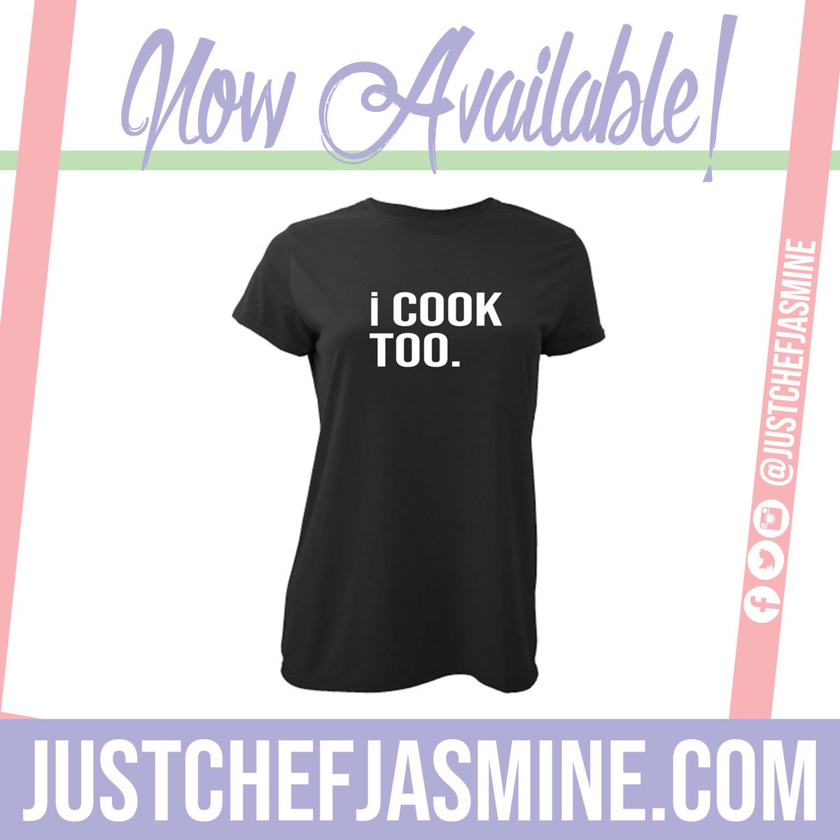 justchefjasmine's tweet photo. Hey everyone! 💜 I am SO excited to announce that these super cute shirts are available in my online store! To celebrate the launch, these tees are currently 20% off, while supplies last!

Visit https://t.co/Fto3XEIz0V to get yours today and let your inner girl slay! 🤗 https://t.co/NpmJWP2B9f