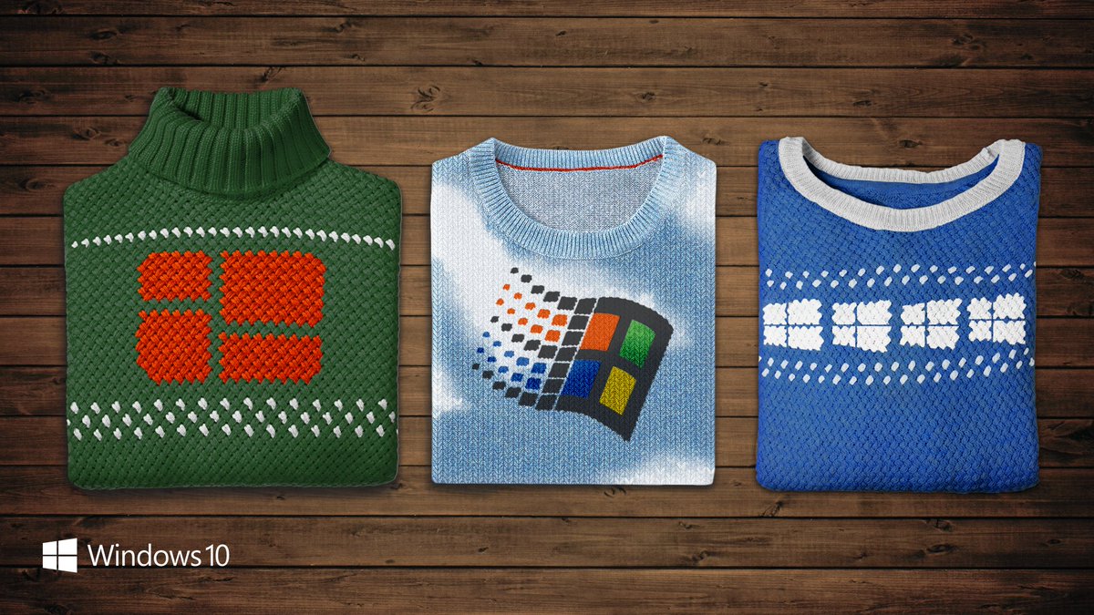 Windows's tweet photo. #FBF to Holiday 2016 and the very beginnings of the #WindowsUglySweater. #NationalUglySweaterDay https://t.co/yYOPBMC6PE