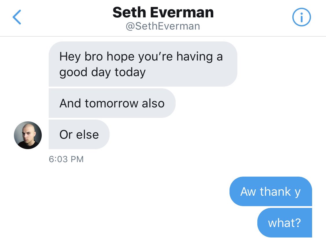 ThomasSanders's tweet image. Good to have positive messages from friends 💜 @SethEverman