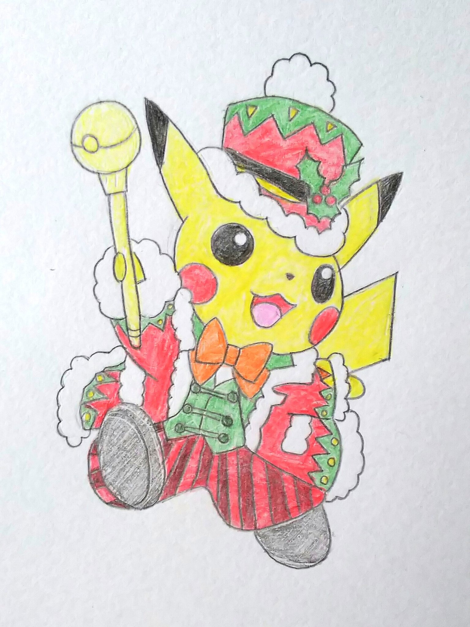 N O A 絵 描 き ほ ぼ 趣 味 ア カ ピカチュウ サンタさん ピカチュウ クリスマスイラスト T Co Oxscbm256n Twitter