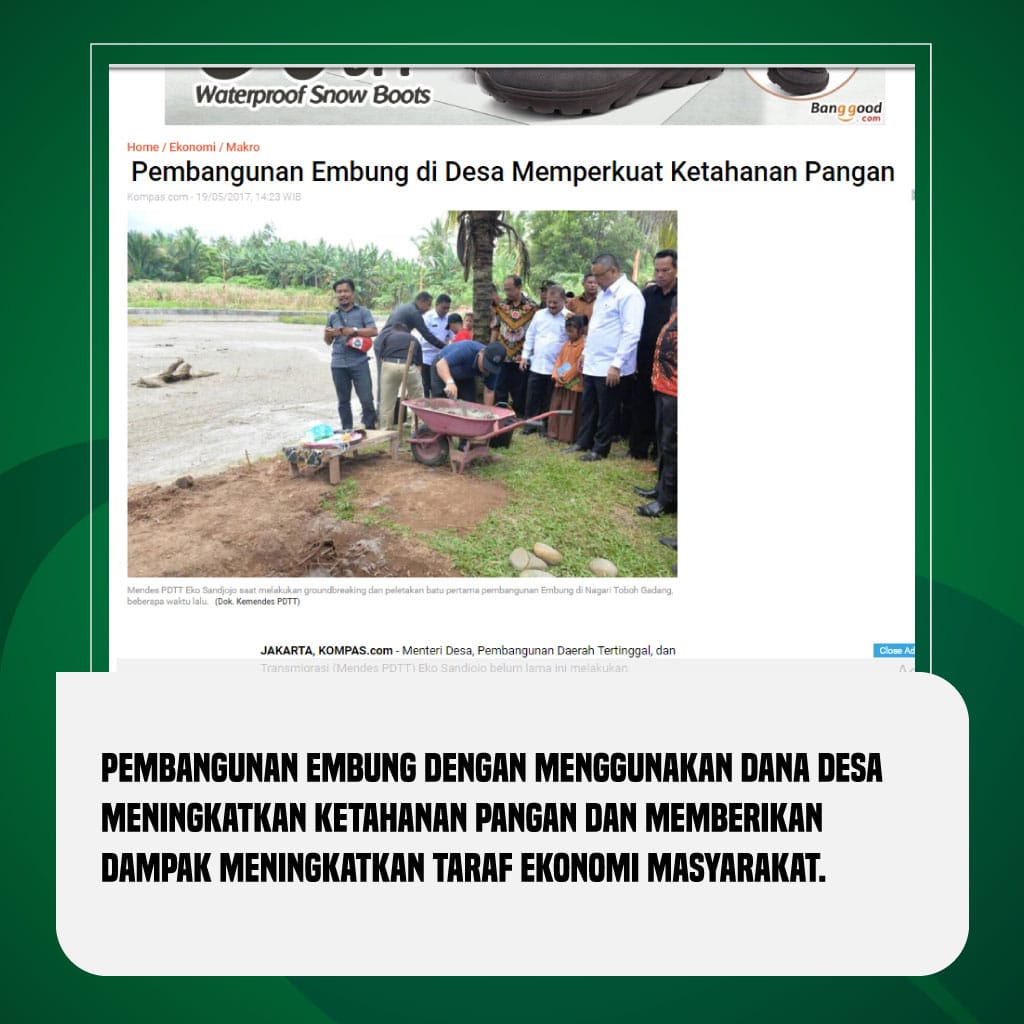 Karimgrs77's tweet photo. Pelestarian alam dg membuat Embung desa itu salah satu anjuran agama, melalui Dana Desa masyarakat bisa mewujudkannya
#JokowiMembangunDesa 
#TPPIJawaTimur 
#tppikabgresik 
@jokowi 
@EkoSandjojo 
@taufikmadjid71 
@DewantoAndry
@MOCHSAICHU https://t.co/B2bZMVQ4eR