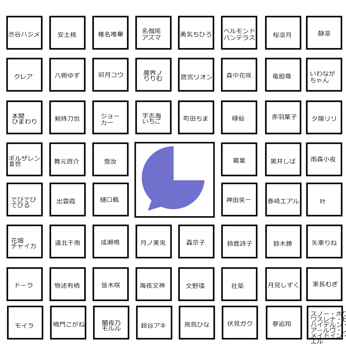まきびし در توییتر ライバー６０人ビンゴ 描いたことある 追ってる なんでもどうぞ にじさんじ
