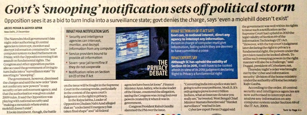 anarchomania's tweet photo. Are we anything more than a subject of the state?
#SnoopingGovt #NamoSecuresBharat #SnoopingRow https://t.co/JzT5zFIITp