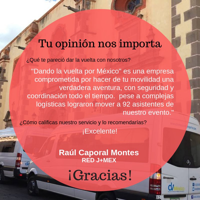 DVMexicoSA's tweet image. #TuOpiniónNosImporta
Gracias por tu confianza Raúl 😉 Nos dio gusto ayudarte con la logística para mover a todos los jóvenes que asistieron a tu evento. Saludos a todos en #RedJ+MEX