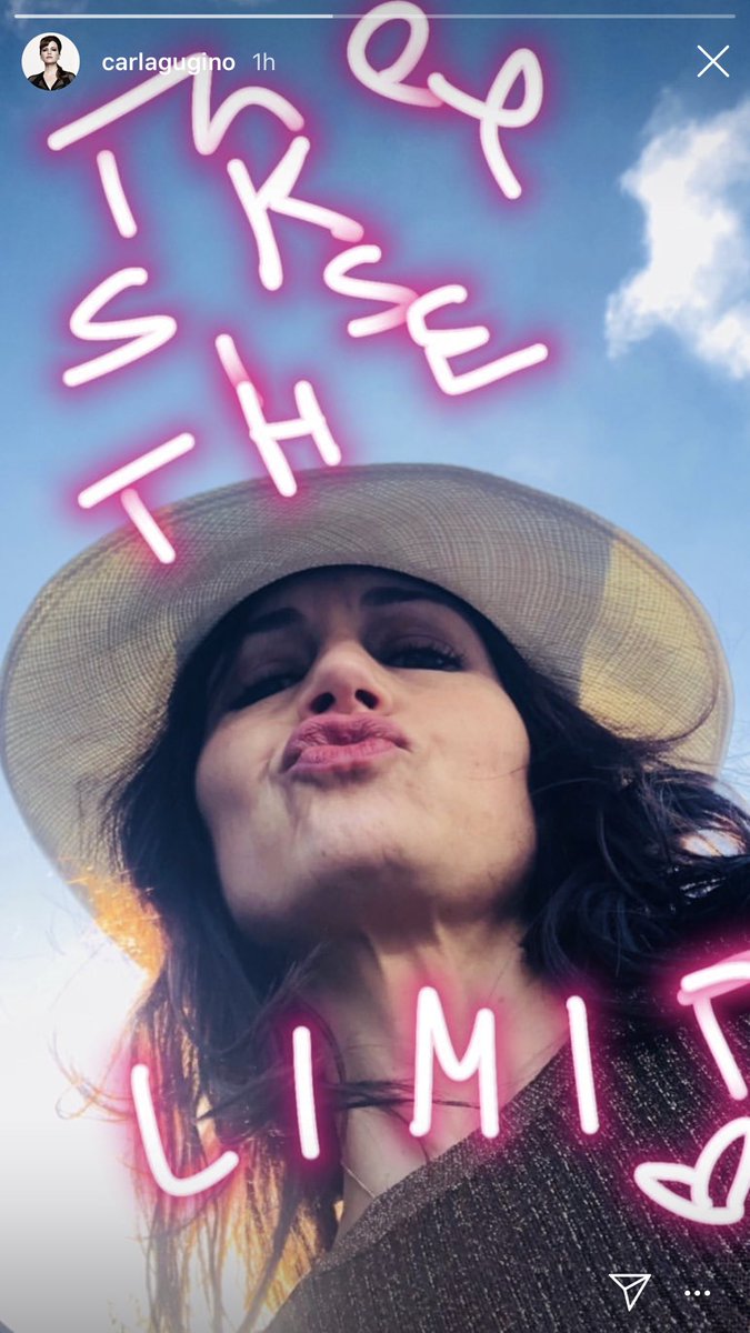 CarlaDoing's tweet photo. Carla Gugino telling us the sky is the limit on her IG Story https://t.co/VG7r9DVrqB