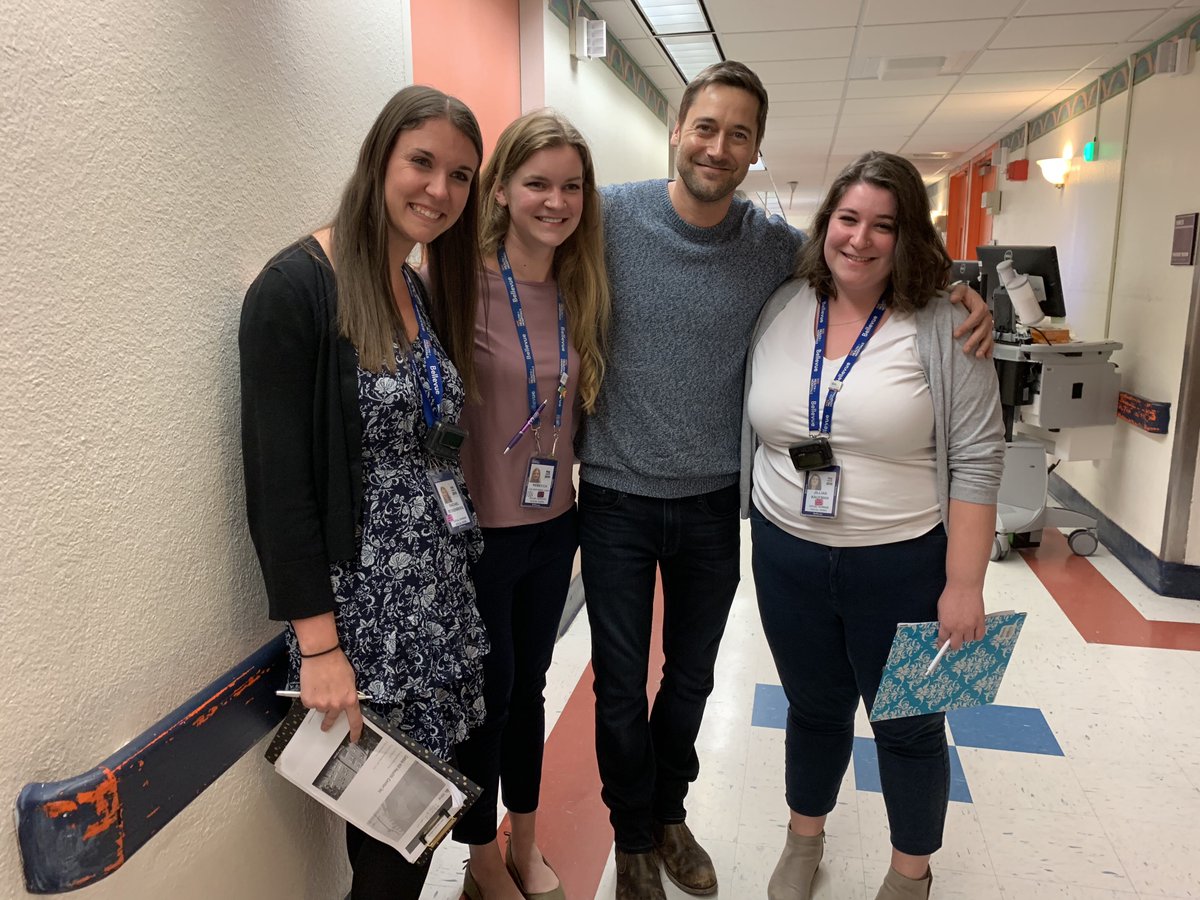 BellevueHosp's tweet photo. Ryan Eggold star of @NBCNewAmsterdam visited @BellevueHosp patients and staff today. https://t.co/NRtX8q19ZB